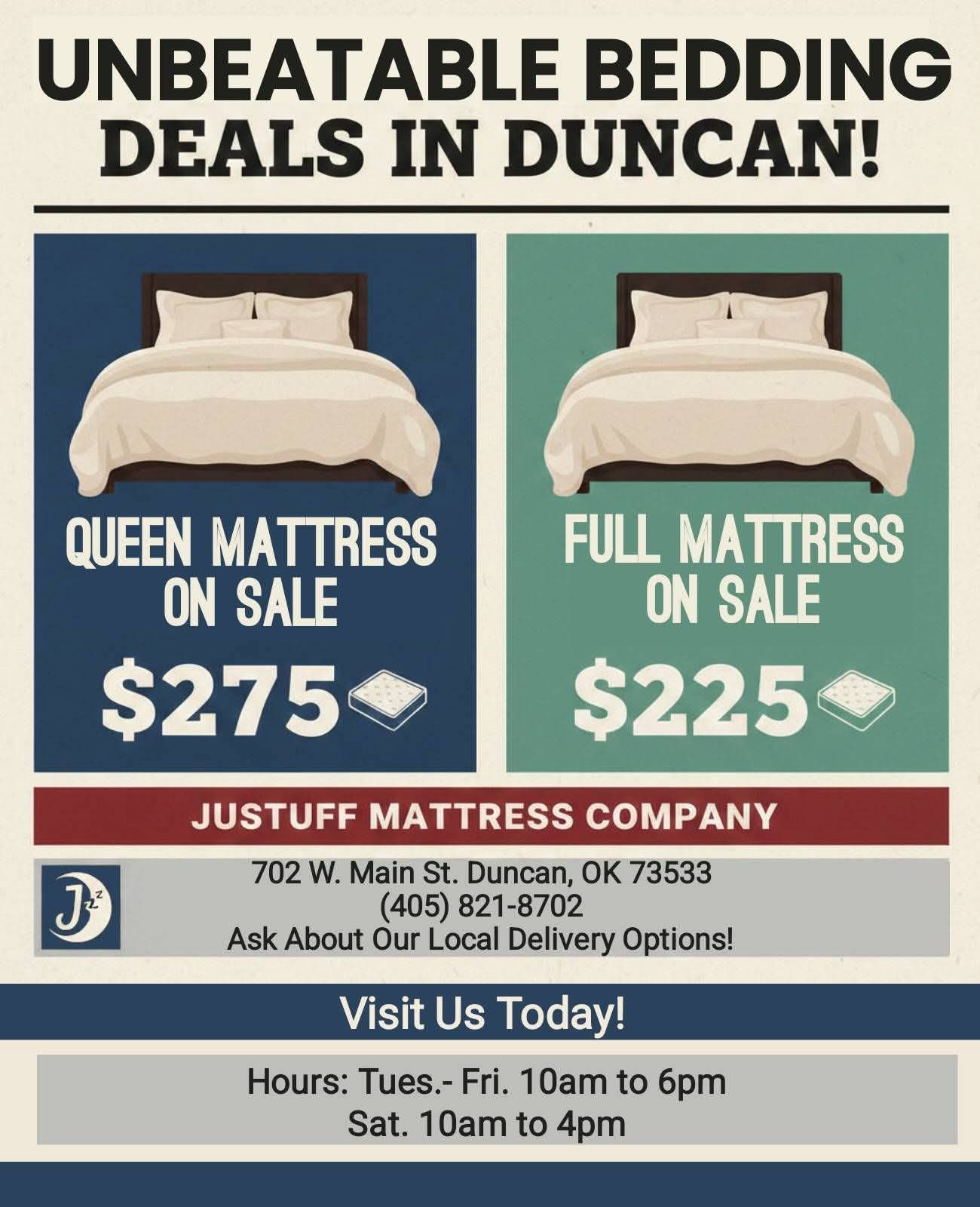 Justuff Surplus mattress pricing